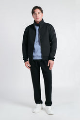 GIUBBOTTO DOPPIO TESSUTO COLLO IN PIEDI NERO